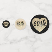 60. Geburtstagstisch Konfetti (Vorderseiten)