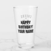 60. Geburtstagstrommel-Glasgeschenk für Alter Glas (Rückseite)