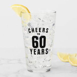 60. Geburtstagstrommel-Glasgeschenk für Alter Glas