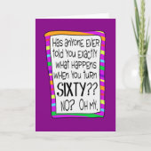 60. GEBURTSTAGSÜBERRASCHUNG KARTE (Vorderseite)