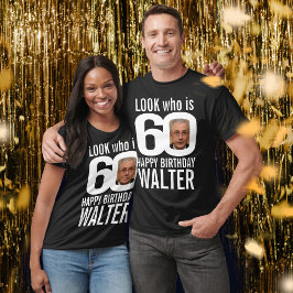 60. Geburtstagsweiße Textanzeige 60 benutzerdefini T-Shirt
