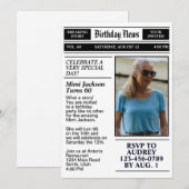 60. Geburtstagszeitung Einladung (Vorne/Hinten)