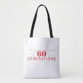 60 Generations of Grit & Grace Tasche (Vorderseite)
