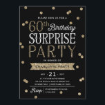 60. Glitzer Confetti Überraschung Party Einladung<br><div class="desc">Diese schicke und stilvolle 60. Geburtstag Überraschung Party Einladung bietet ein elegantes Imitat Rose Gold Glitzer Confetti Thema mit modernen Typografie. Anpassen der Hintergrundfarbe an die Farbe des Ereignisdesigns. Wählen Sie für eine noch unvergesslichere Einladung eine die Form, ein strukturiertes Papier oder ein doppeltes dickes Papier aus. Für ein individuelles...</div>