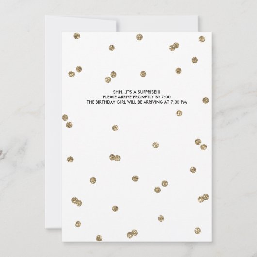 60. Glitzerconfetti-Überraschungs-Party Einladung (Rückseite)