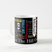 60. Glückwunsch zum Geburtstag im Graffiti-Stil Kaffeetasse (Vorderseite Links)