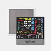 60. Glückwunsch zum Geburtstag im Graffiti-Stil Magnet (Vorderseite/Rückseite)