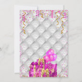 60 Gold Pink 60. Geburtstag Einladung (Rückseite)