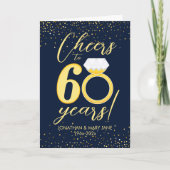 60. Gold Wedding Anniversary Cheers Karte (Vorderseite)
