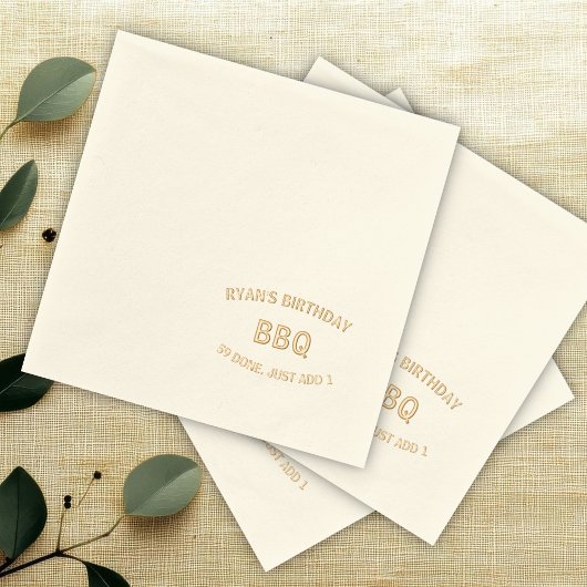 60 GRILLEN zum Geburtstag Servietten Mit Folie