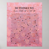 60 Gründe für die Liebe Poster (Vorne)