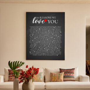 60 Gründe für die Liebe Sie 80. 60. Geburtstag 40. Poster