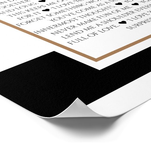 60 Gründe, warum wir Ihnen Geschenk Liebe, moderne Poster (Ecke)