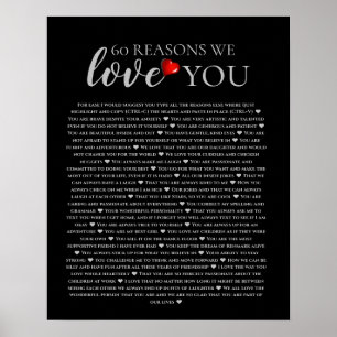 60 Gründe, warum wir Sie 80. 60. Geburtstag 40. Li Poster