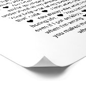 60 Gründe, warum wir Sie Liebe Hochzeit gelobt Lie Poster (Ecke)