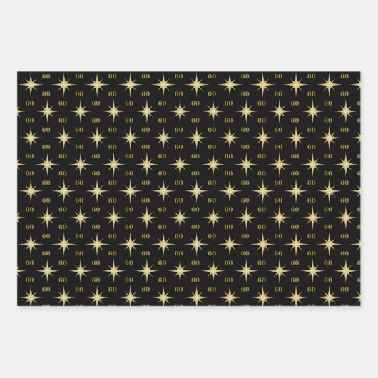 60 & Gute Geburtstage aussehen Geschenkpapier Set (Vorderseite 2)