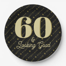 60 & Gute Geburtstage aussehen Pappteller