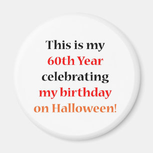 60 Halloween Geburtstag Magnet