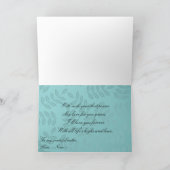 60. Happy Birthday Card - Aquamarin floral Karte (Innenseite)