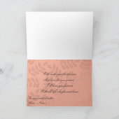 60. Happy Birthday Card - Peach floral Karte (Innenseite)