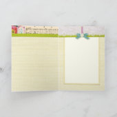 60. Happy Birthday Collage Scrapbook cupcake Karte (Innenseite)