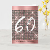60. Happy Birthday Trendy Chic Card Karte (Gelbe Blume)