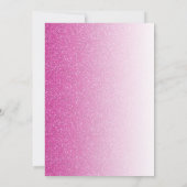 60 Heiß rosa Glitzer 60. Geburtstag Einladung (Rückseite)