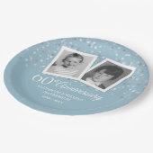 60. Hochzeit Diamond-Jubiläum Kinder-Fotos Pappteller (Schrägansicht)