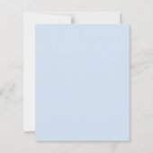 60. Hochzeit Foto Diamanten blau Einladung (Rückseite)