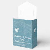 60. Hochzeit Jubiläum Gefälligkeitsbox, Blue Flora Geschenkschachtel (Geöffnet)
