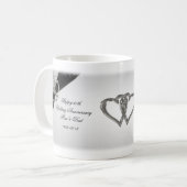 60. Hochzeits-Jahrestags-Tasse Kaffeetasse (Vorderseite Links)