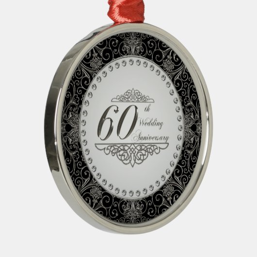 60. Hochzeitsfeier Ornament Aus Metall (Rechts)