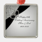 60. Hochzeitsfeier Ornament Aus Metall (Vorne)