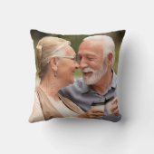 60. Hochzeitsjubiläum Grüne Blumen Foto Kissen (Rückseite)