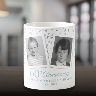 60. Hochzeitsjubiläum Kinderfotos Spaß Kaffeetasse
