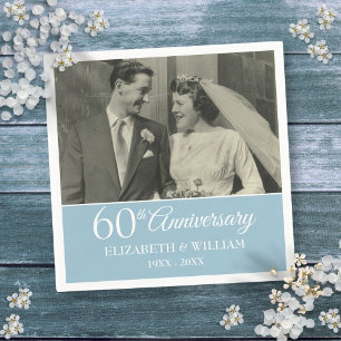 60. Hochzeitsjubiläumsfoto Eleganter Diamant Serviette