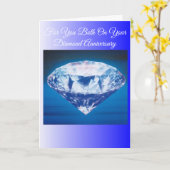 60. Hochzeitskarte Diamond Karte (Gelbe Blume)