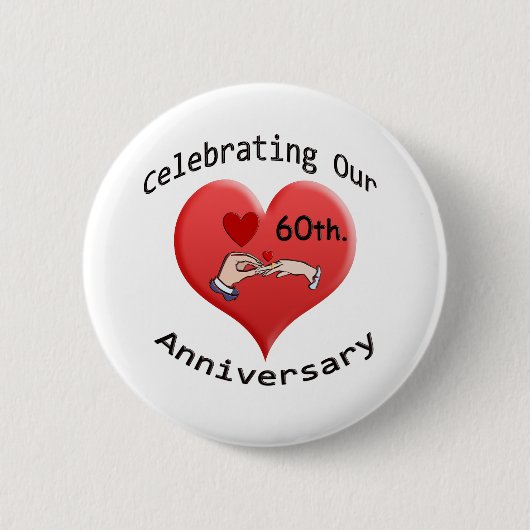 60. Hochzeitstag Button (Vorderseite)