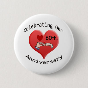 60. Hochzeitstag Button