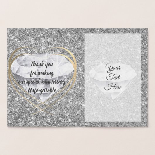 60. Hochzeitstag Dankeschön Karten (Innenseite)