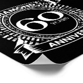 60. Hochzeitstag Diamant Wappen Poster (Ecke)