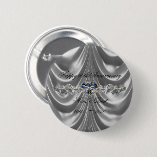 60. Hochzeitstag Diamantherz Button