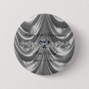 60. Hochzeitstag Diamantherz Button