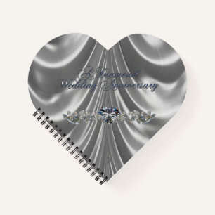 60. Hochzeitstag Diamantherz Notizblock