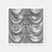 60. Hochzeitstag Diamantherz Serviette (Vorderseite)