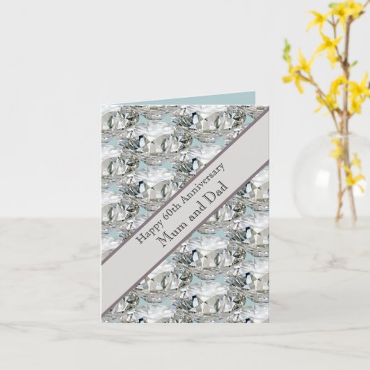 60. Hochzeitstag Diamond Karte (Gelbe Blume)