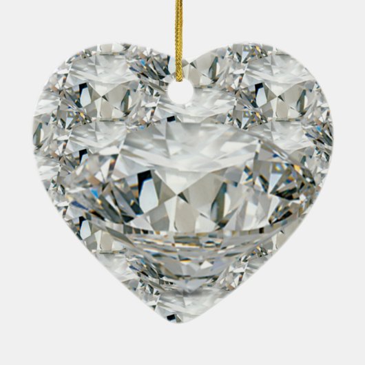60. Hochzeitstag Diamond Keramik Ornament (Hinten)