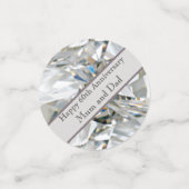 60. Hochzeitstag Diamond Konfetti (Klein Vorderseite)