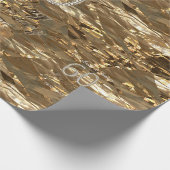 60. Hochzeitstag Diamond Wedding Gold Chic Geschenkpapier (Ecke)
