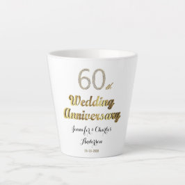 60. Hochzeitstag Diamond Wedding Latte Tasse